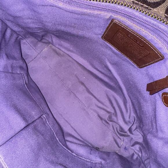 VTG Coach Holiday Patchwork Gallery Tote & Wallet Set - Brown/Multi No. F10432 - Picture 6 of 11